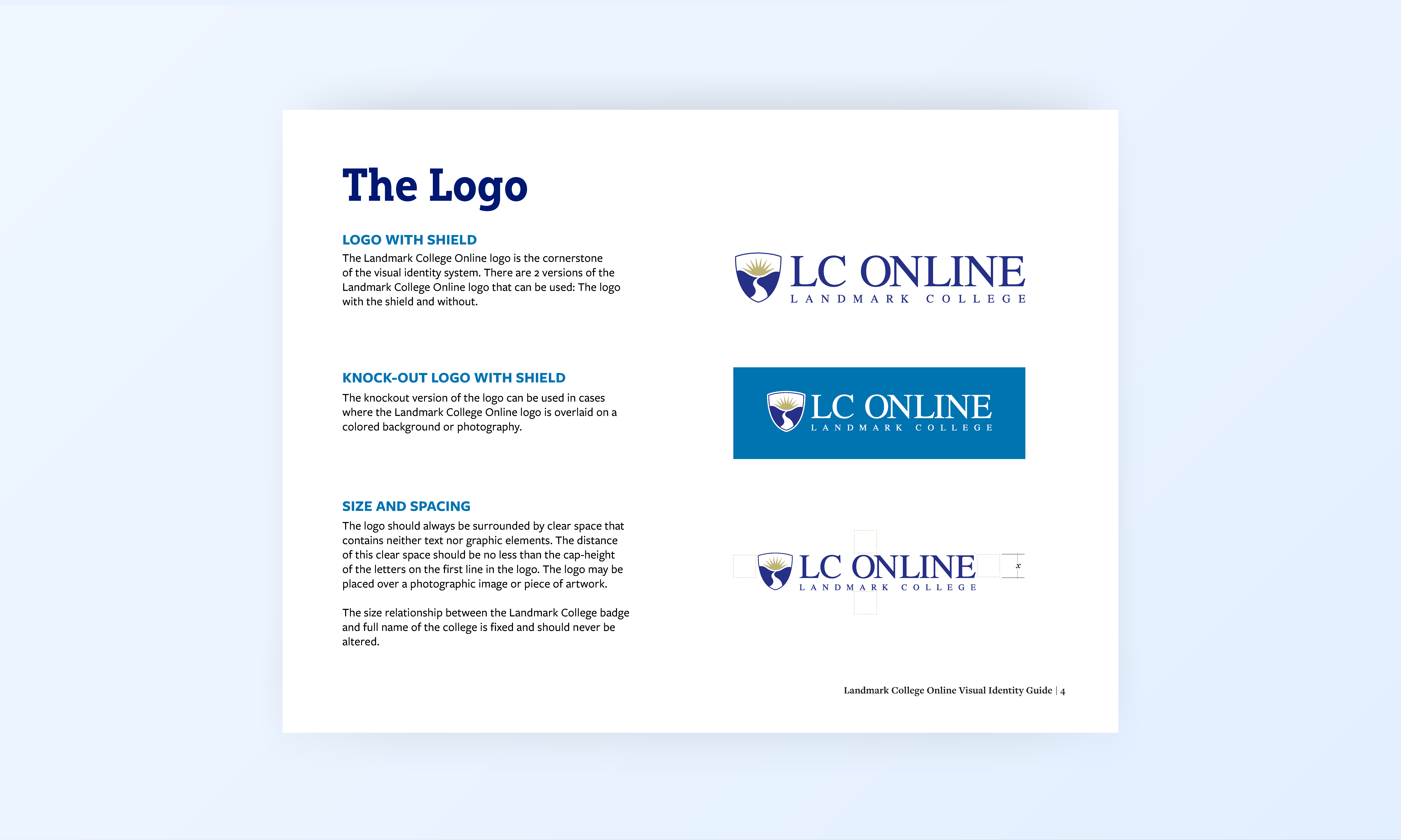 College Logo Design for LC Online by Landmark College