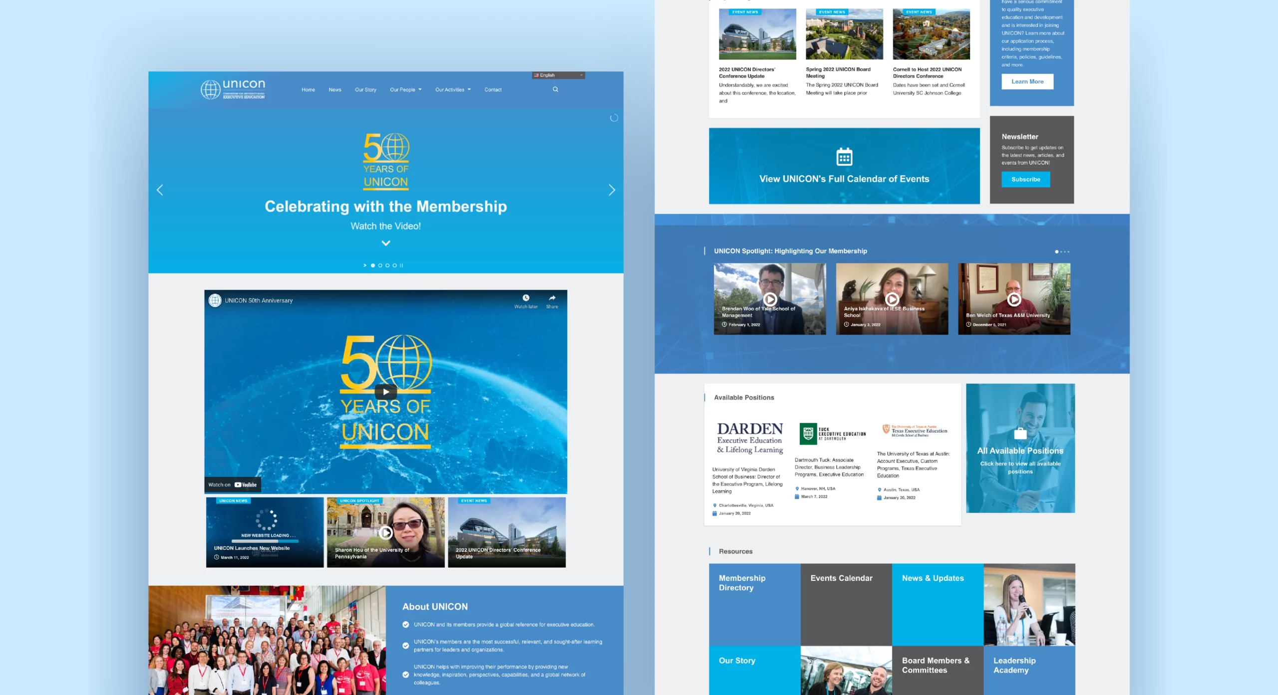 Website Design by Belfort Group for UNICON